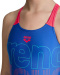 Maillots de bain fille Arena Girls Swimsuit V Back Graphic Royal/Fluo Red