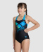 Maillots de bain fille Arena Girls Multi Pixels Swim Pro Back Black/Turquoise