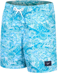 Shorts de bain garçon Speedo Printed 15 Watershort Boy Alpine Blue/Pool/White