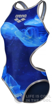 Maillots de bain femme Arena One Floating Tech Back One Piece Silver/White/Navy