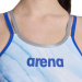 Maillots de bain femme Arena One Dreams Double Cross One Piece Neon Blue/Silver/White