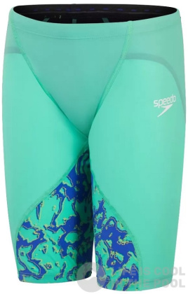 Maillot de bain compétition homme Speedo Fastskin LZR Ignite Jammer Green Glow/Cobalt Pop