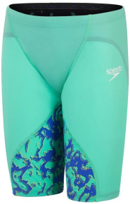 Maillot de bain compétition homme Speedo Fastskin LZR Ignite Jammer Green Glow/Cobalt Pop