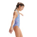 Maillots de bain fille Speedo Printed Medalist Girl Baja Blue/Neon Violet/White