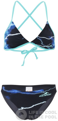 Maillot de bain deux pièces pour femmes Aquafeel Flash Sun Bikini Black/Blue