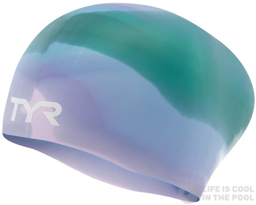 Bonnet de bain Tyr Tie Dye Long Hair Silicone Cap Junior