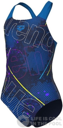 Maillots de bain fille Arena Girls Galactics Swimsuit Swim Pro Back Navy/Blue River