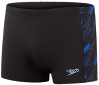 Maillots de bain homme Speedo Hyperboom Panel Aquashort Black/Curious Blue/True Cobalt