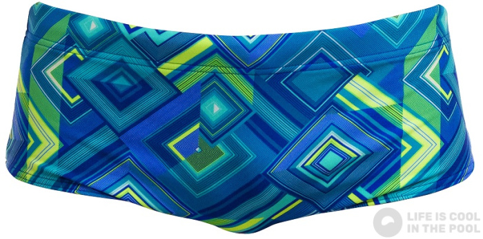 Maillots de bain homme Funky Trunks Help Me Rhombus Sidewinder Trunks