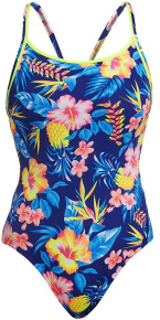 Maillots de bain femme Funkita In Bloom Diamond Back One Piece