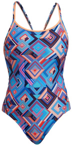 Maillots de bain femme Funkita Boxed Up Diamond Back One Piece