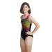 Maillots de bain fille Speedo Digital Placement Splashback Girls Black/Lemon Drizzle/Flare Pink