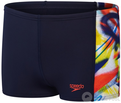 Maillots de bain garçon Speedo Digital Panel Aquashort Boy True Navy/Watermelon/Bitter Lime