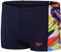 Maillots de bain garçon Speedo Digital Panel Aquashort Boy True Navy/Watermelon/Bitter Lime