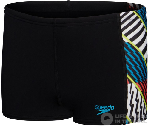 Maillots de bain garçon Speedo Digital Panel Aquashort Boy Black/White/Watermelon/Bolt/Bitter Lime