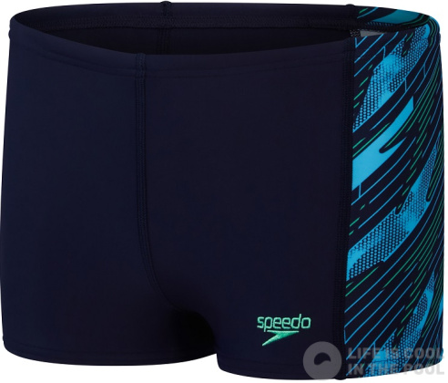 Maillots de bain homme Speedo Hyperboom Panel Aquashort Boy True Navy/Harlequin Green/Picton Green