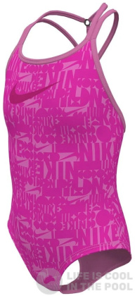 Maillots de bain filles Nike Retro Flow Girls Fierce Pink