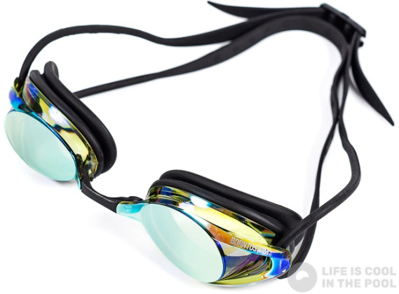 Lunettes de natation BornToSwim Freedom Mirror Swimming Goggles Noir