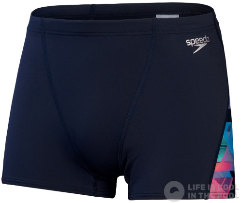 Speedo Allover Digi V-Cut Aquashort Black/Red