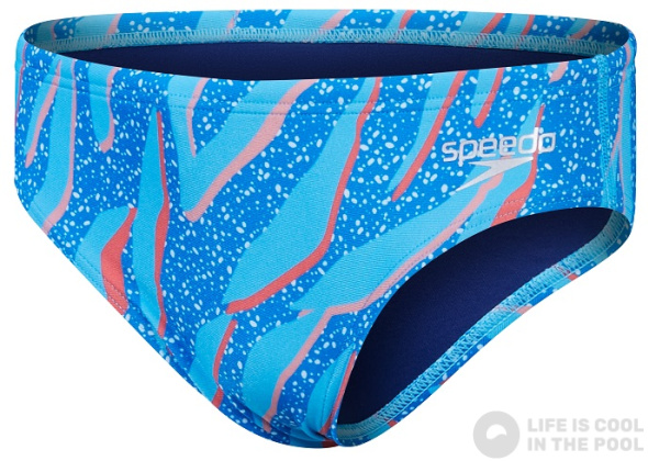 Speedo Digi Allover 6.5cm Brief Boy Bright Blue