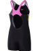 Speedo Printed Panel Legsuit Girls Black/Pink